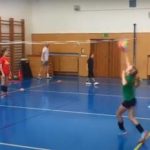 Miniature volleyball net